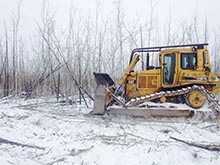 Roller chopper in winter