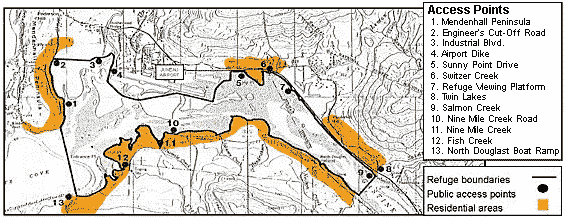 Map of Mendenhall Wetlands State Game Refuge