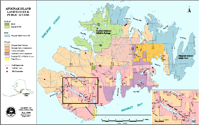 Afognak Island Map