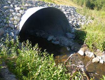 Coal Creek culvert after replacement.