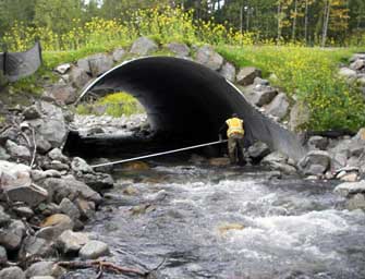 Eska Creek culvert after replacement.