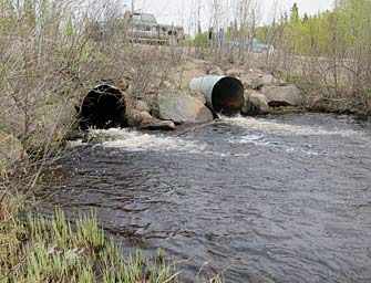 Old Tyonek Creek culvert before replacement.