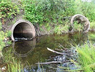 Sunshine Creek culvert before replacement.