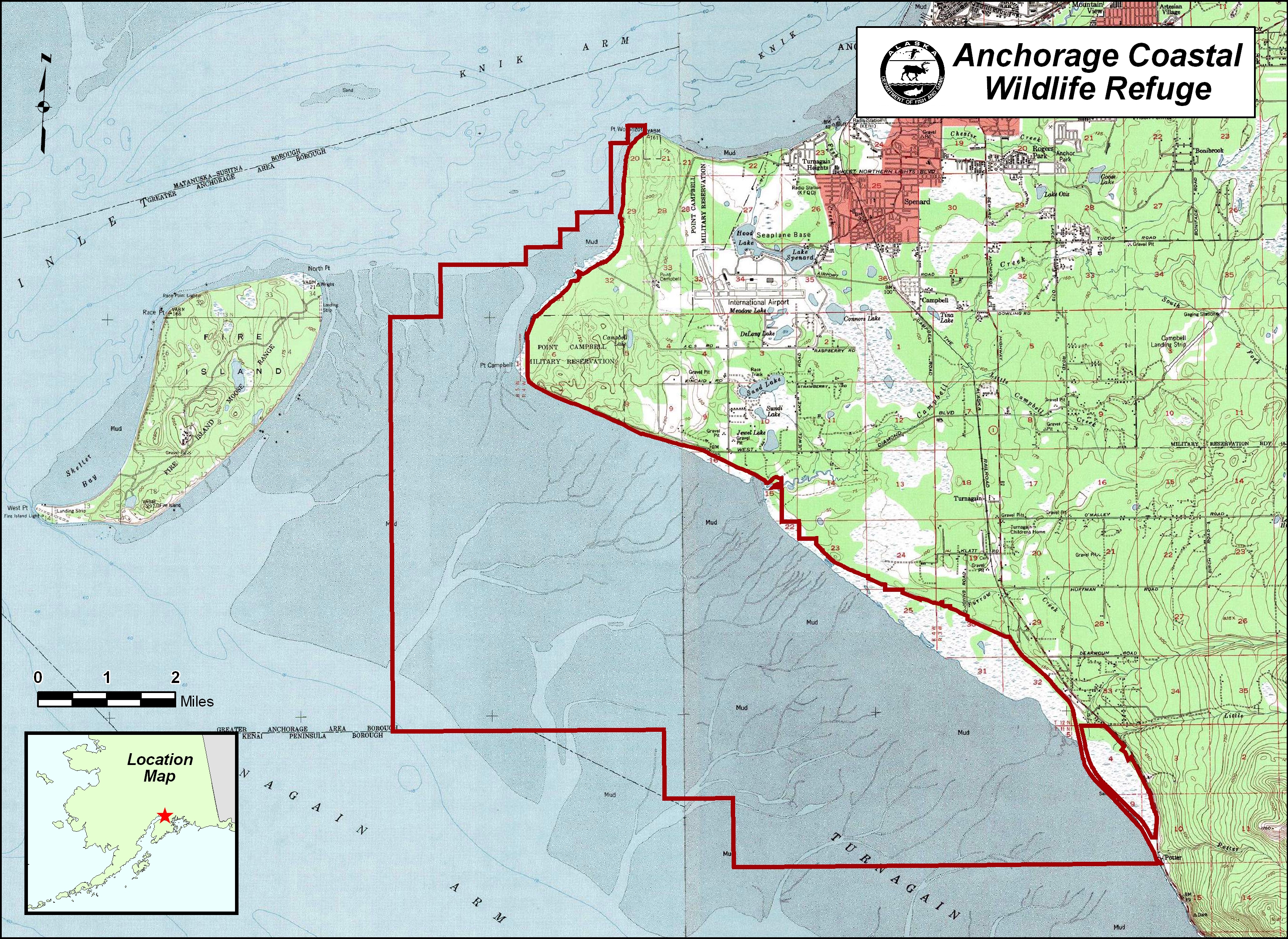 map of Anchorage Coastal