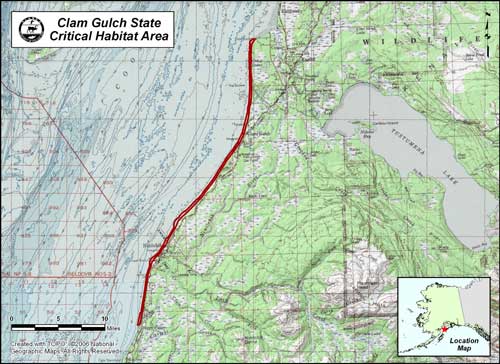 map of Clam Gulch