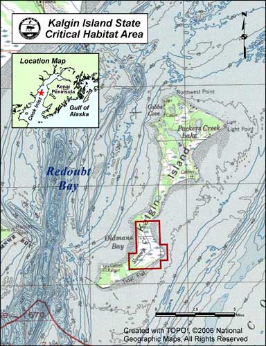 map of Kalgin Island