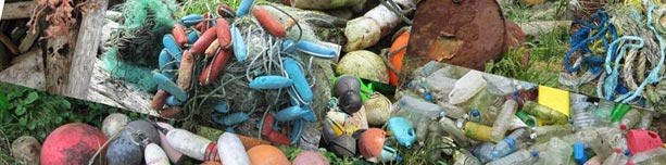 Plastic marine garbage