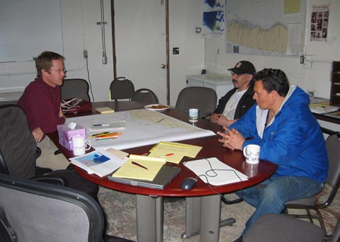 Henry Huntington interviewing subsistence hunters in Kaktovik and Barrow.