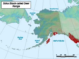 Sitka Black-tailed Deer range map