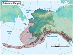 Eulachon range map