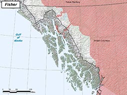 Fisher range map