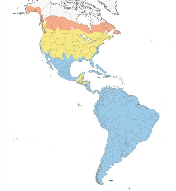 Range map of Greater Yellowlegs in Alaska