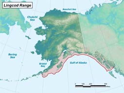 Lingcod range map