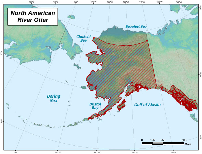 Range map of River Otter in Alaska