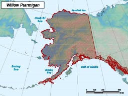 Willow Ptarmigan range map